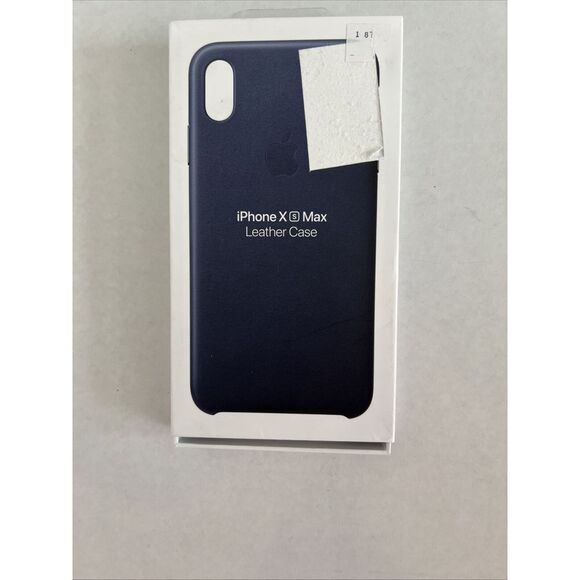 Genuine OEM Apple iPhone‎ XS Max Blue Leather Case - Picture 1 of 3